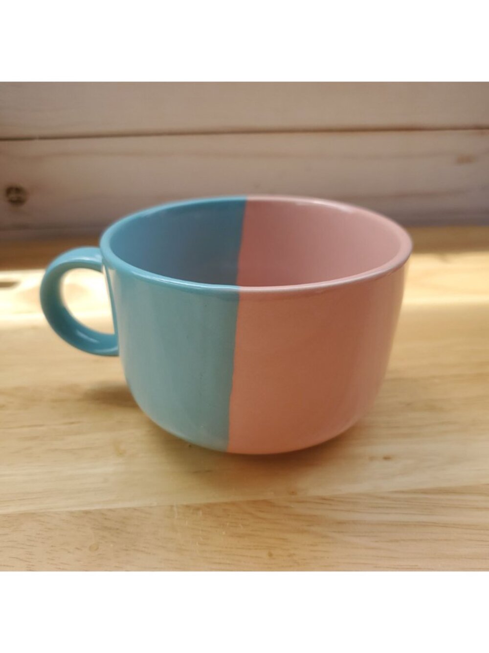 Hand Painted VTG Pier 1 Pink Blue Set Of 4 Coffee Cups And Saucers Japan 1990s - Picture 15 of 16